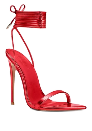 Femme La lace-up pointed sandals - Red