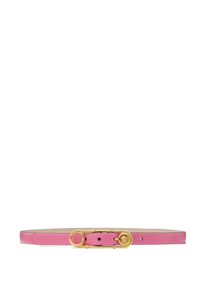 Versace Safety Pin leather buckle belt - Pink