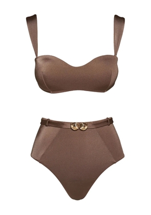 Noire Swimwear high-waisted bikini - Brown