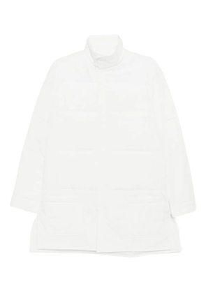 Yohji Yamamoto broad loop button padded jacket - White