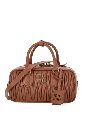 Miu Miu Arcadie matelassé top-handle tote bag - Brown