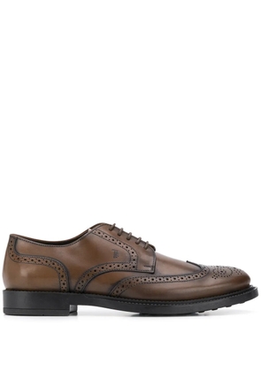 Tod's lace-up leather brogues - Brown