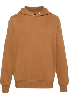 Zegna drop-shoulder jersey hoodie - Brown