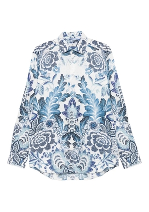 ETRO floral-print cotton shirt - Blue