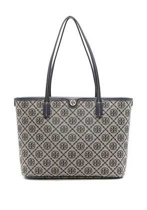 Tory Burch small T Monogram zip tote bag - Neutrals