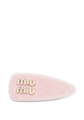 Miu Miu logo-plaque hair clip - Pink