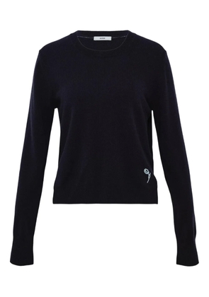 ERDEM crew-neck embroidered-detail sweatshirt - Blue