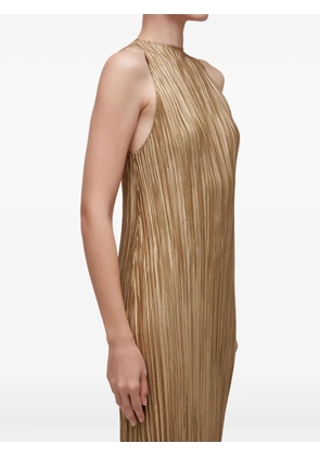 Osklen plisse maxi dress - Neutrals