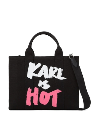 Karl Lagerfeld medium Karl Is Hot tote bag - Black