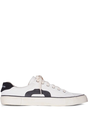 Osklen panelled lace-up sneakers - White