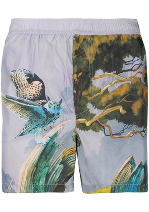 Valentino Garavani Floating Island print swim shorts - Grey