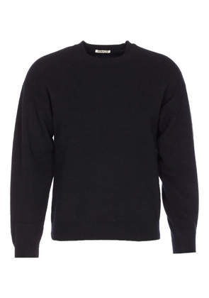 Auralee crew-neck long-sleeves sweater - Black