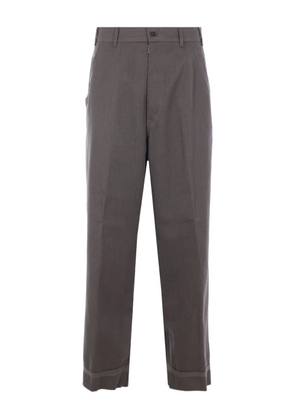Maison Margiela wool cuffed trousers - Grey