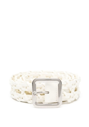 Jil Sander leather belt - White