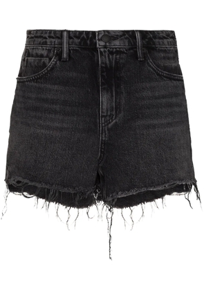 Alexander Wang raw-hem denim shorts - Black