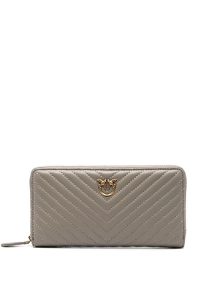 PINKO Ryder chevron leather wallet - Neutrals