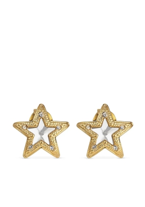 Jimmy Choo JC Star stud crystal earrings - Gold