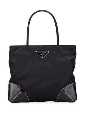 Prada Pre-Owned 2013-2025 Vitello Trimmed Tessuto tote bag - Black