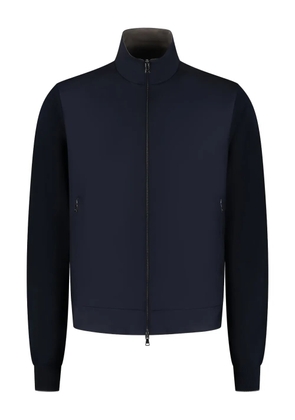 Paul & Shark knitted-panel zip-up jacket - Blue