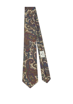 ETRO floral paisley silk tie - Neutrals