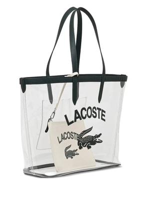 Lacoste Anna crocodile-logo transparent tote bag - White