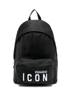 DSQUARED2 Icon logo-print backpack - Black