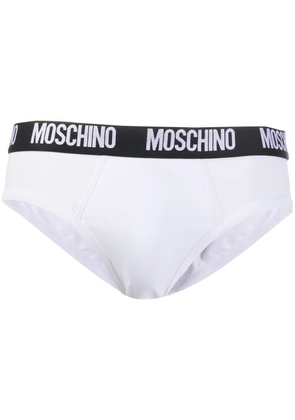 Moschino logo waistband briefs - White