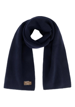 DORIANI ribbed scarf - Blue