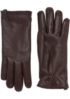 Brunello Cucinelli leather gloves - Brown