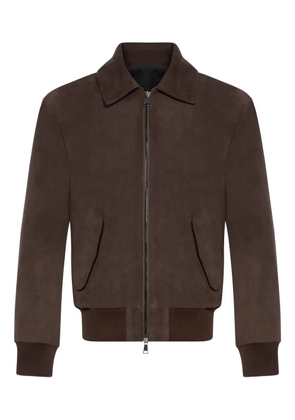 FRANZESE COLLECTION zip leather jacket - Brown