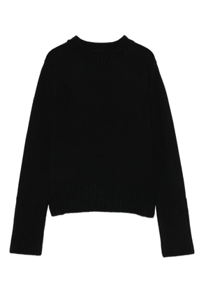 sacai ribbed-cuff wool sweater - Black