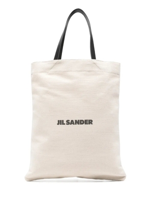 Jil Sander medium logo tote bag - Neutrals