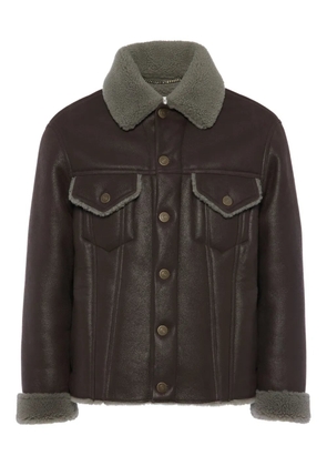 Maison Margiela fur-collar jacket - Brown