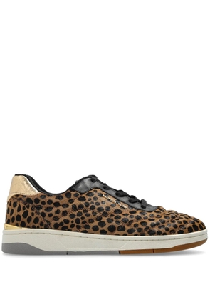 Michael Michael Kors leopard-print sneakers - Brown
