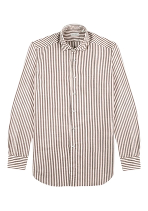 Glanshirt striped cotton shirt - White