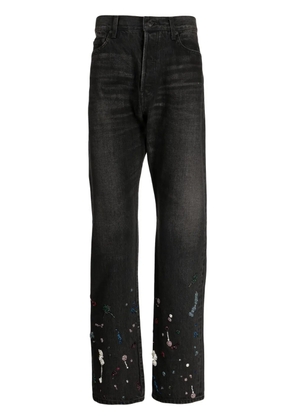 Undercover bead-embellished straight-leg jeans - Black