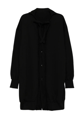 Yohji Yamamoto jersey twill coat - Black