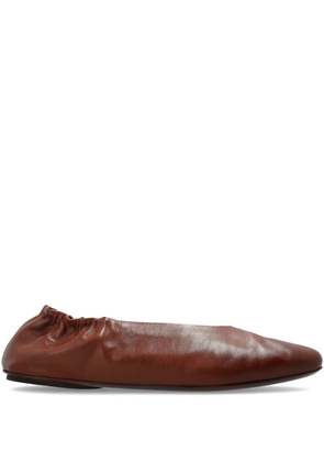 Marsèll Strascico ruffled ballet flats - Brown