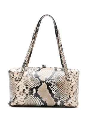 Jil Sander snakeskin-effect tote bag - Neutrals