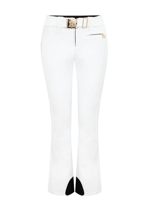 HIGH SOCIETY logo-engraved ski trousers - White