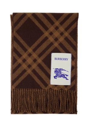 Burberry check-pattern fringed scarf - Brown