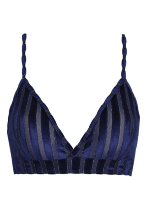 Amir Slama x Astrid striped crop top - Blue