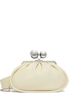 Weekend Max Mara small Milvanew pleated ball-embellished clush bag - Neutrals
