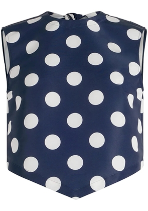 Patou scarf faille top - Blue