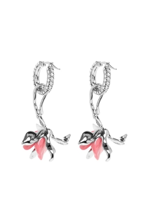 Marni crystal-embellished flower earrings - Silver