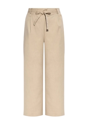 Add logo-embroidered trousers - Neutrals