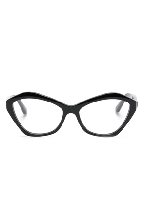 Balenciaga Eyewear logo-plaque cat-eye glasses - Black