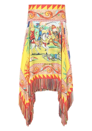 Dolce & Gabbana Carretto-print twill miniskirt - Yellow