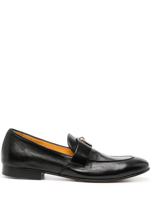 Madison.Maison Lock leather loafers - Black