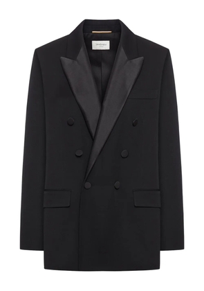 Saint Laurent satin-lapels double-breasted blazer - Black